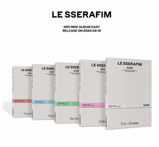 LE SSERAFIM 3rd Mini Album EASY Compact Ver + POB