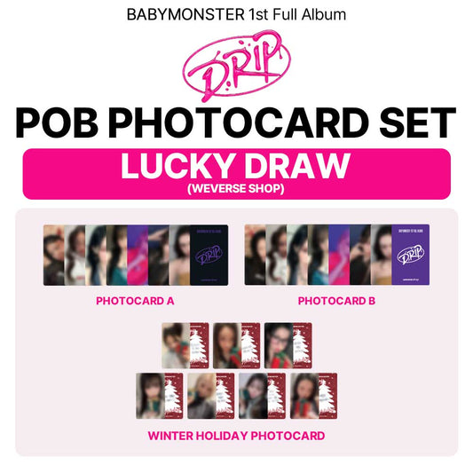 [POB] BABYMONSTER 1st Full Album 'DRIP' LUCKYDRAW (WERVERSE SHOP) Photocard Set