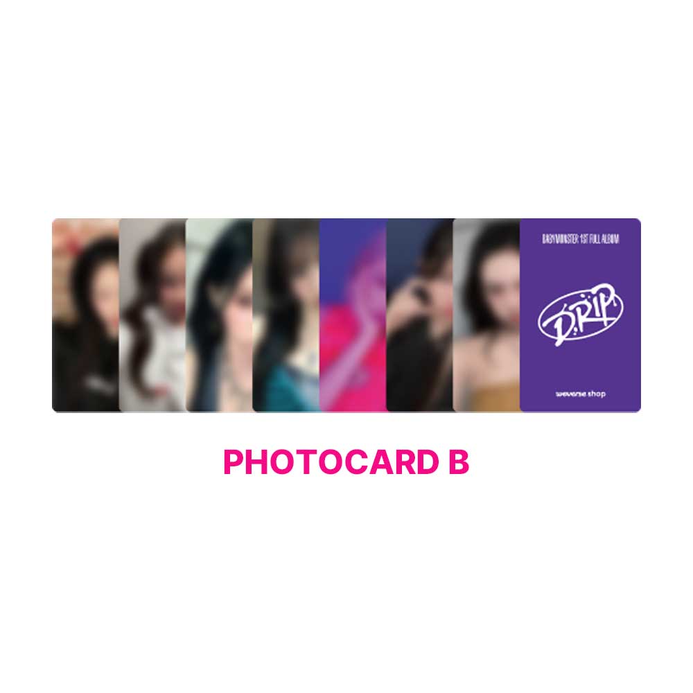 [POB] BABYMONSTER 1st Full Album 'DRIP' LUCKYDRAW (WERVERSE SHOP) Photocard Set