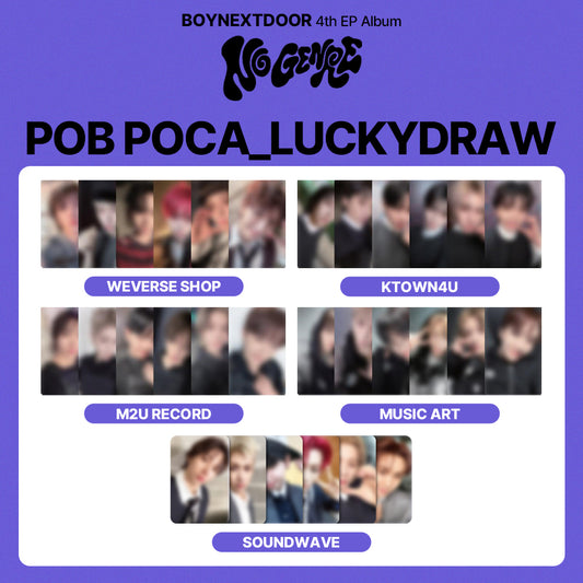 BOYNEXTDOOR 4th EP Album 'No Genre' LUCKYDRAW