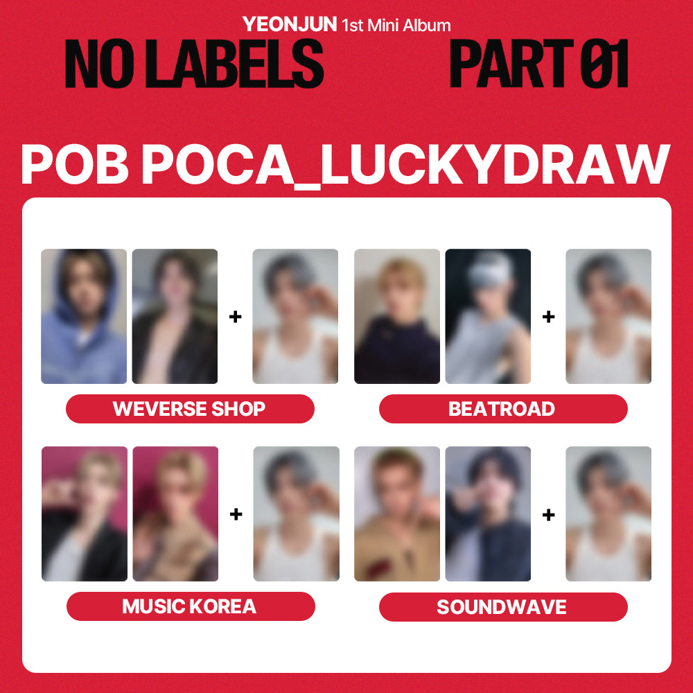 TXT YEONJUN 1st Mini Album 'NO LABELS: PART 01' LUCKYDRAW