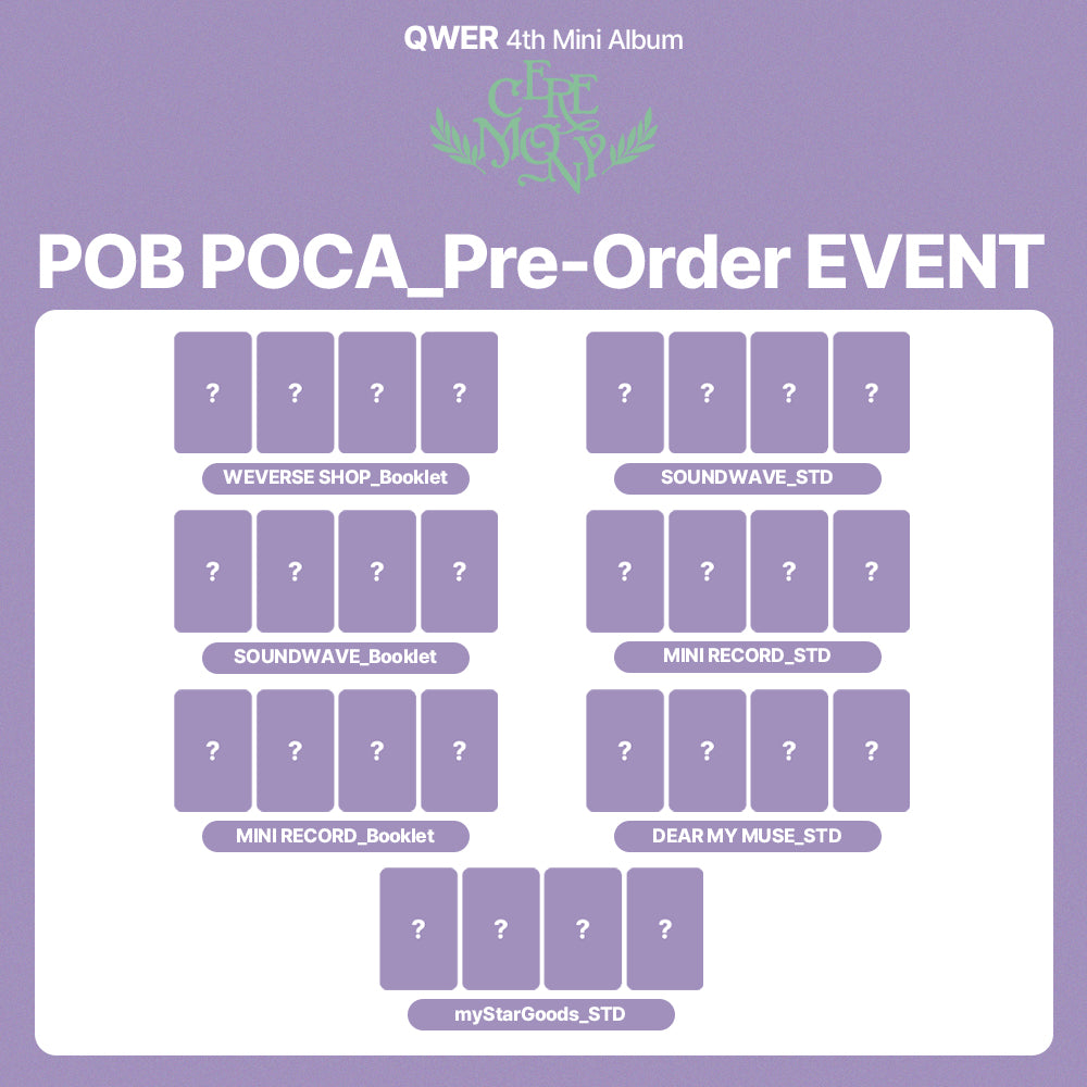 QWER 4th Mini Album 'CEREMONY' POB