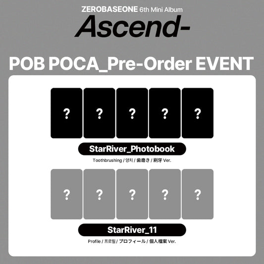 ZEROBASEONE 6th Mini Album 'Ascend-' POB (StarRiver)